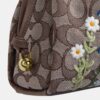 Faye Shoulder Bag in Signature Jacquard with Floral Embroidery