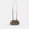 Faye Shoulder Bag in Signature Jacquard with Floral Embroidery