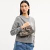 Faye Shoulder Bag in Signature Jacquard with Floral Embroidery