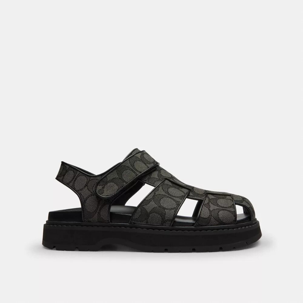 Fisherman Sandal in Signature Jacquard