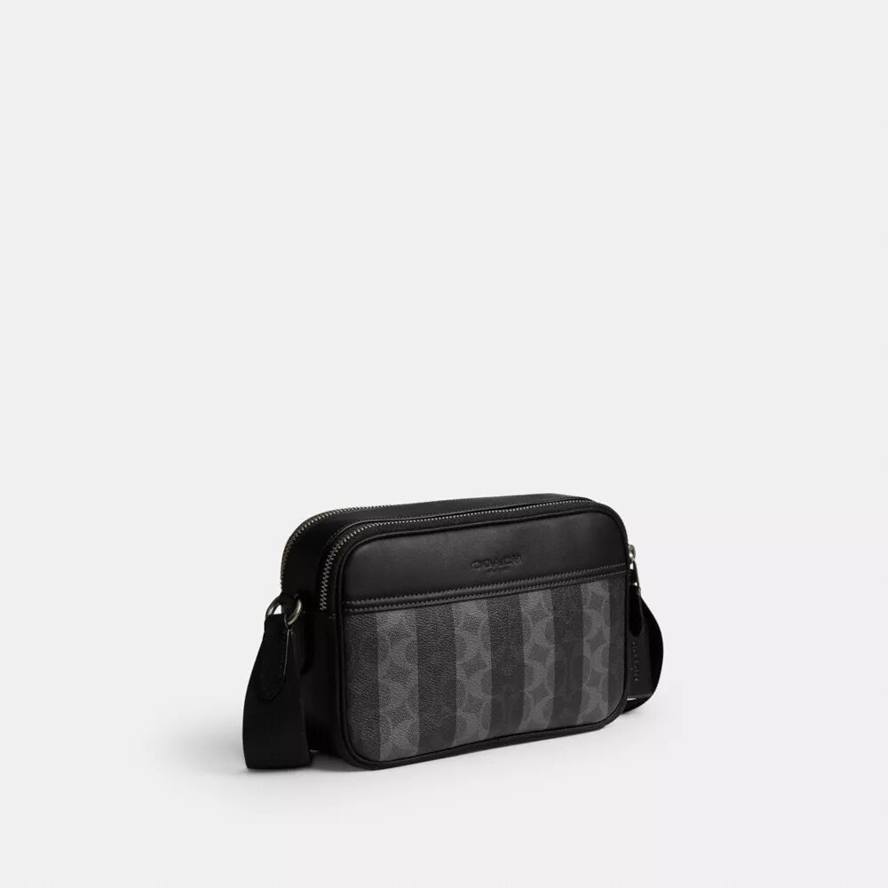 Graham Crossbody Bag in Signature Canvas with Stripes
