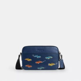 Graham Crossbody Bag with Car Print