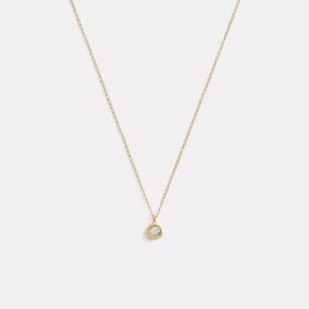 Halo Round Pendant Necklace