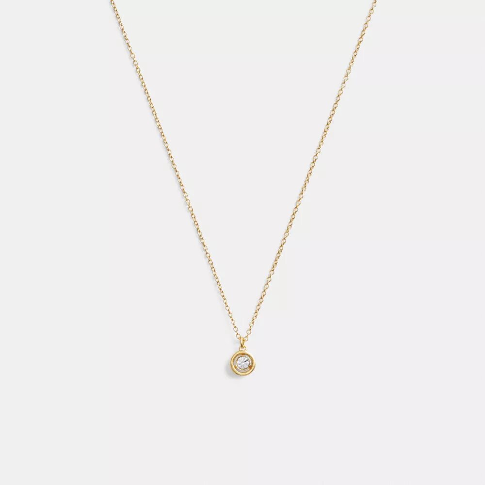 Halo Round Pendant Necklace