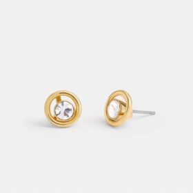 Halo Round Stud Earrings