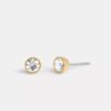 Halo Round Stud Earrings