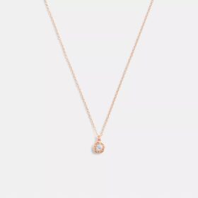 Halo Tea Rose Pendant Necklace