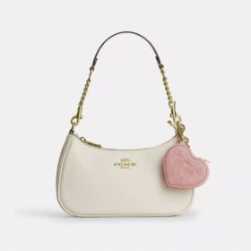 Heart Bag Charm in Signature Denim
