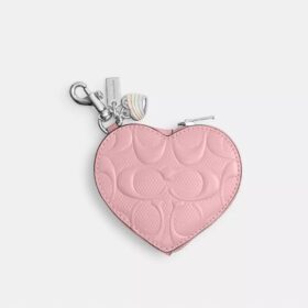 Heart Bag Charm in Signature Leather with Heart Charm