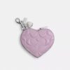 Heart Bag Charm in Signature Leather with Heart Charm