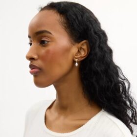 Heart Pearl Drop Earrings
