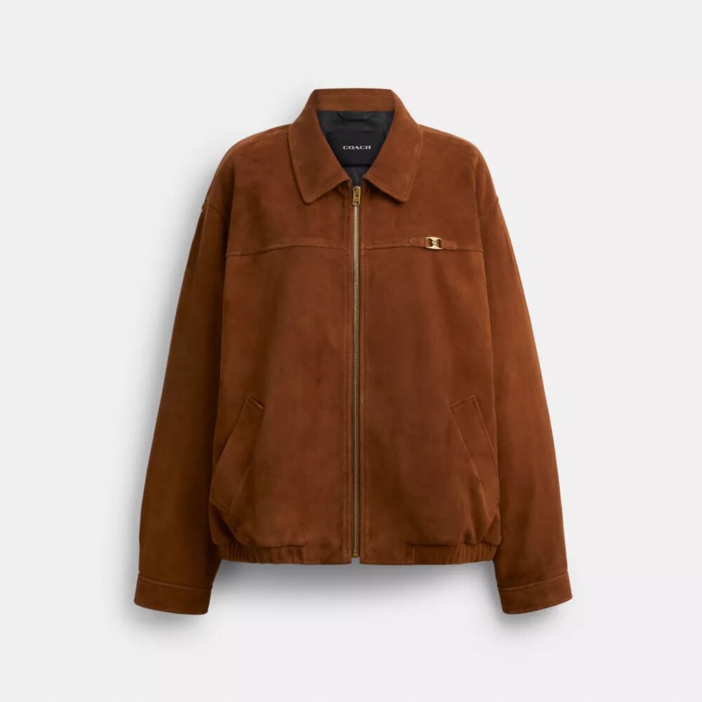 Heritage C Oversized Suede Bomber
