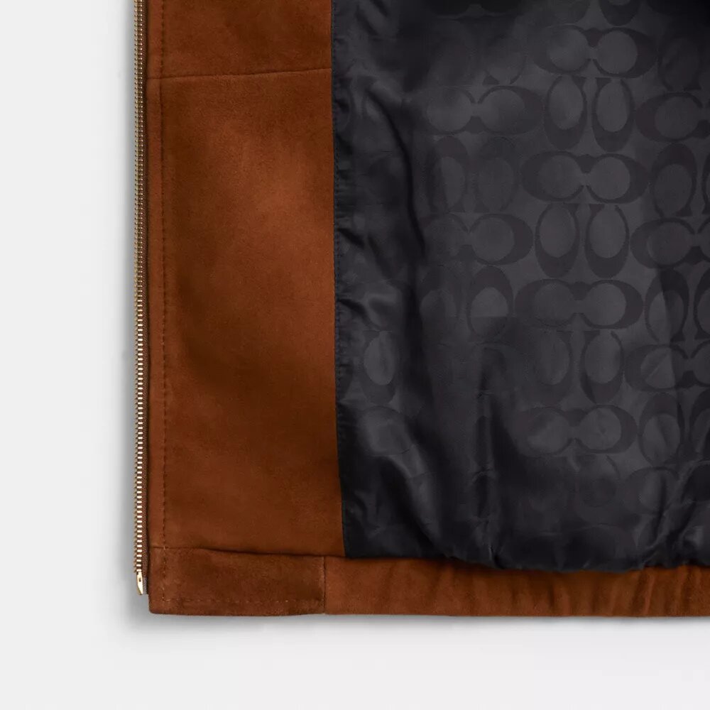 Heritage C Oversized Suede Bomber