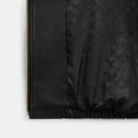 Heritage C Plaque Oversized Leather Jacket