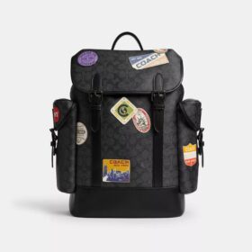 Hitch Backpack in Signature Canvas with Patches
