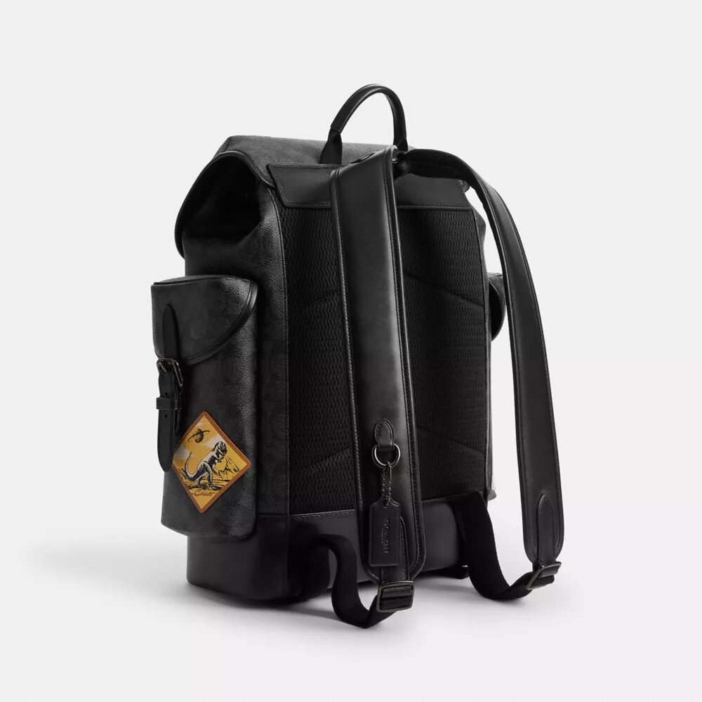Hitch Backpack in Signature Canvas with Patches