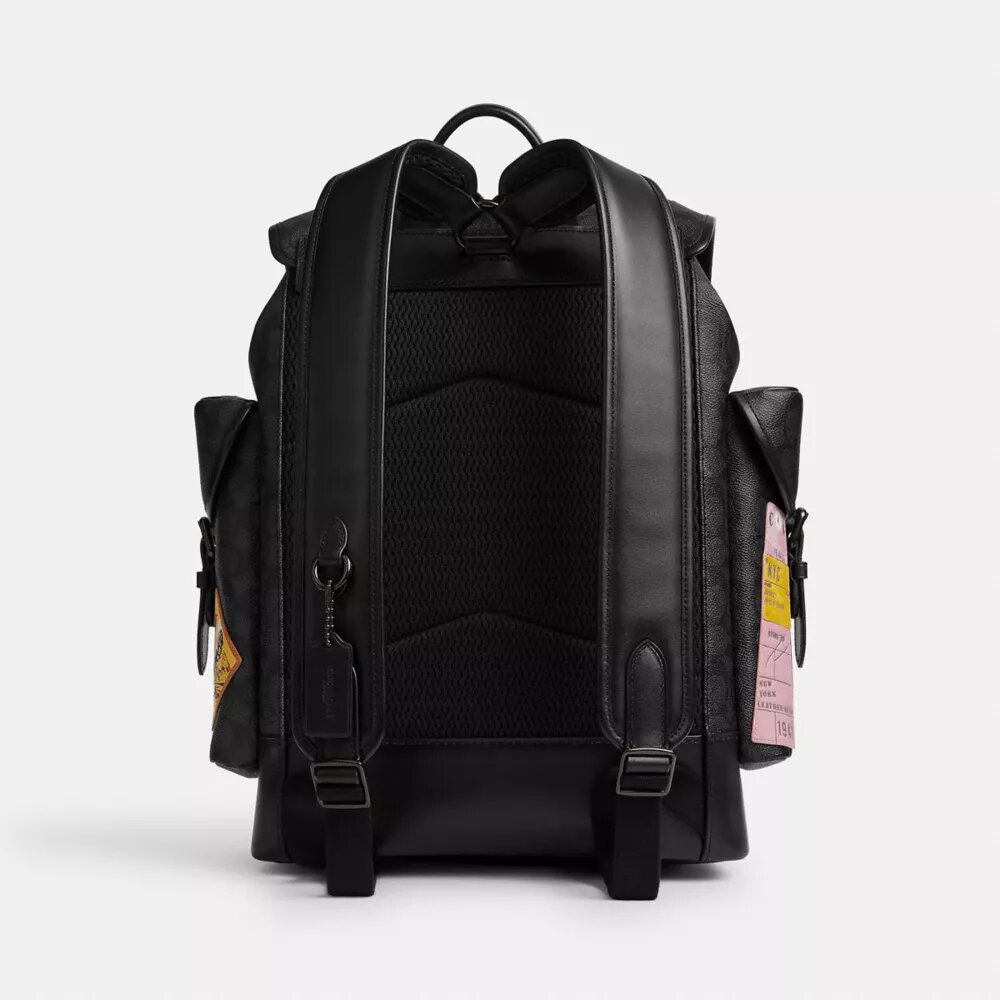 Hitch Backpack in Signature Canvas with Patches