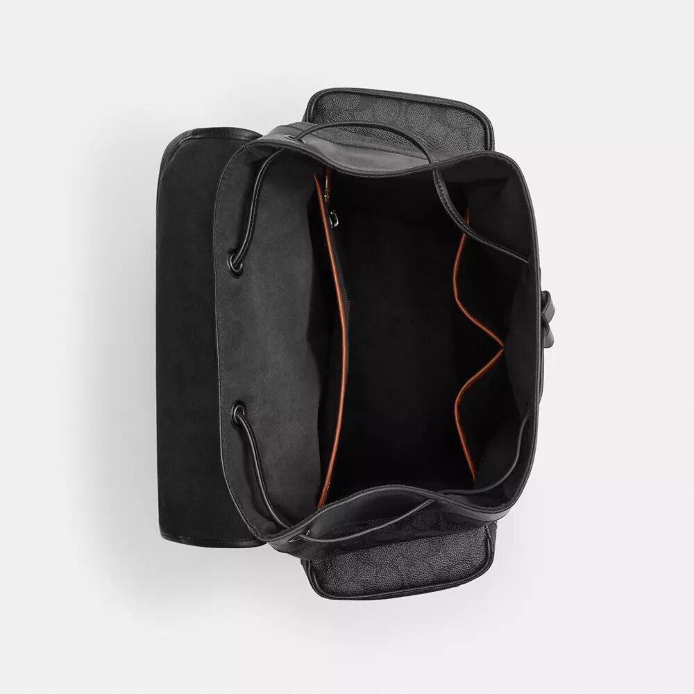 Hitch Backpack in Signature Canvas with Patches