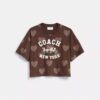 Horse and Carriage Heart Cropped T-Shirt in Organic Cotton