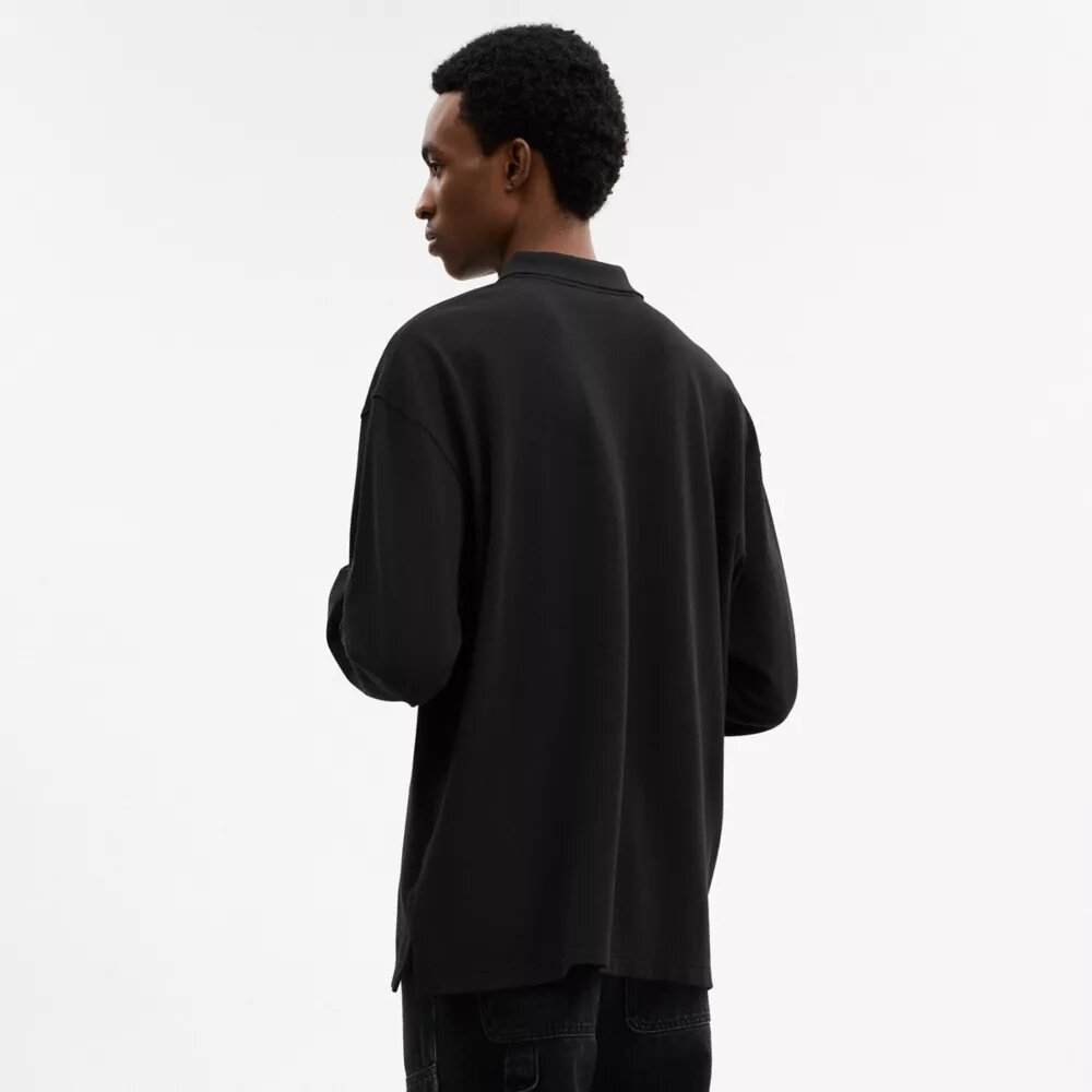 Horse and Carriage Long Sleeve Polo