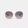 Horse and Carriage Metal Round Sunglasses