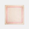 Horse and Carriage Strap Print Silk Square Scarf