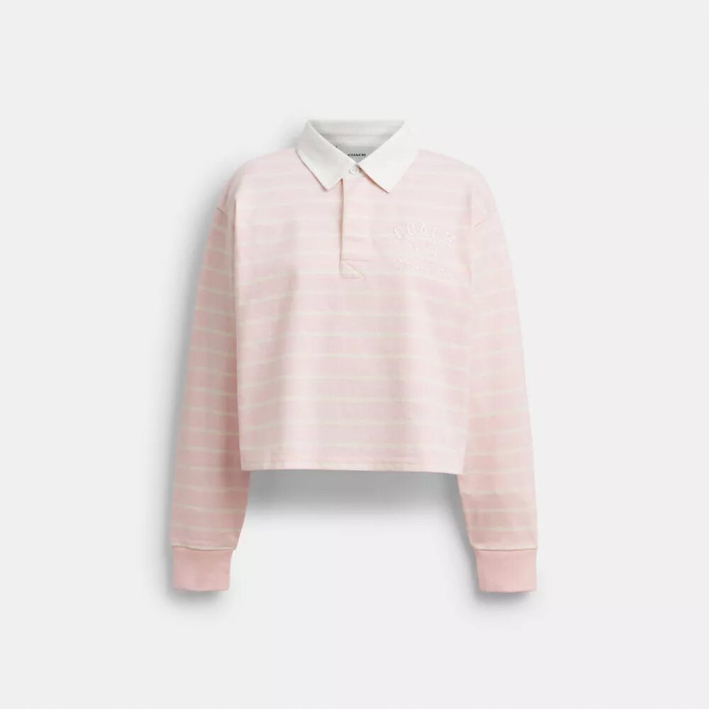 Horse and Carriage Striped Rugby Polo in Organic Cotton