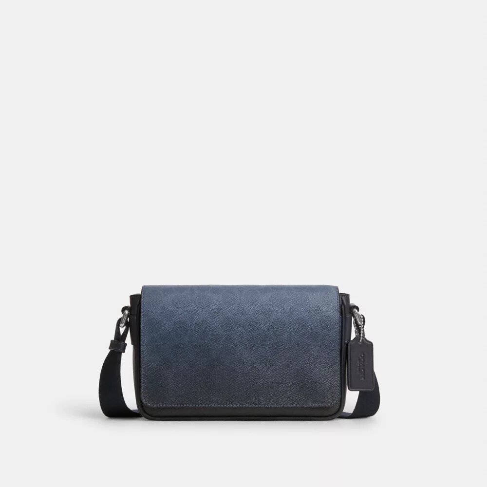 Jack Small Flap Crossbody Bag in Ombre Signature Canvas