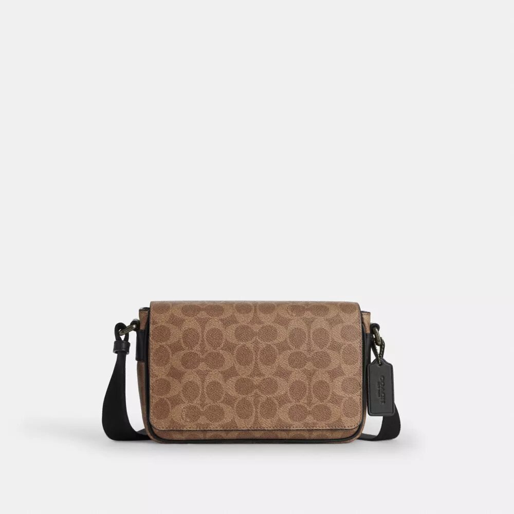 Jack Small Flap Crossbody Bag in Signature Canvas