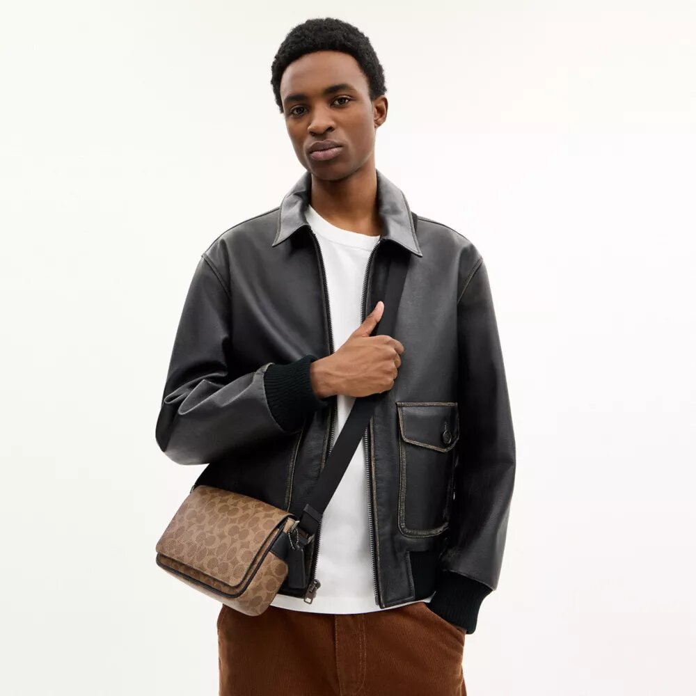 Jack Small Flap Crossbody Bag in Signature Canvas