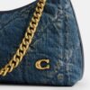 Juliet Shoulder Bag 25 in Regenerative Cotton Denim with Quilting