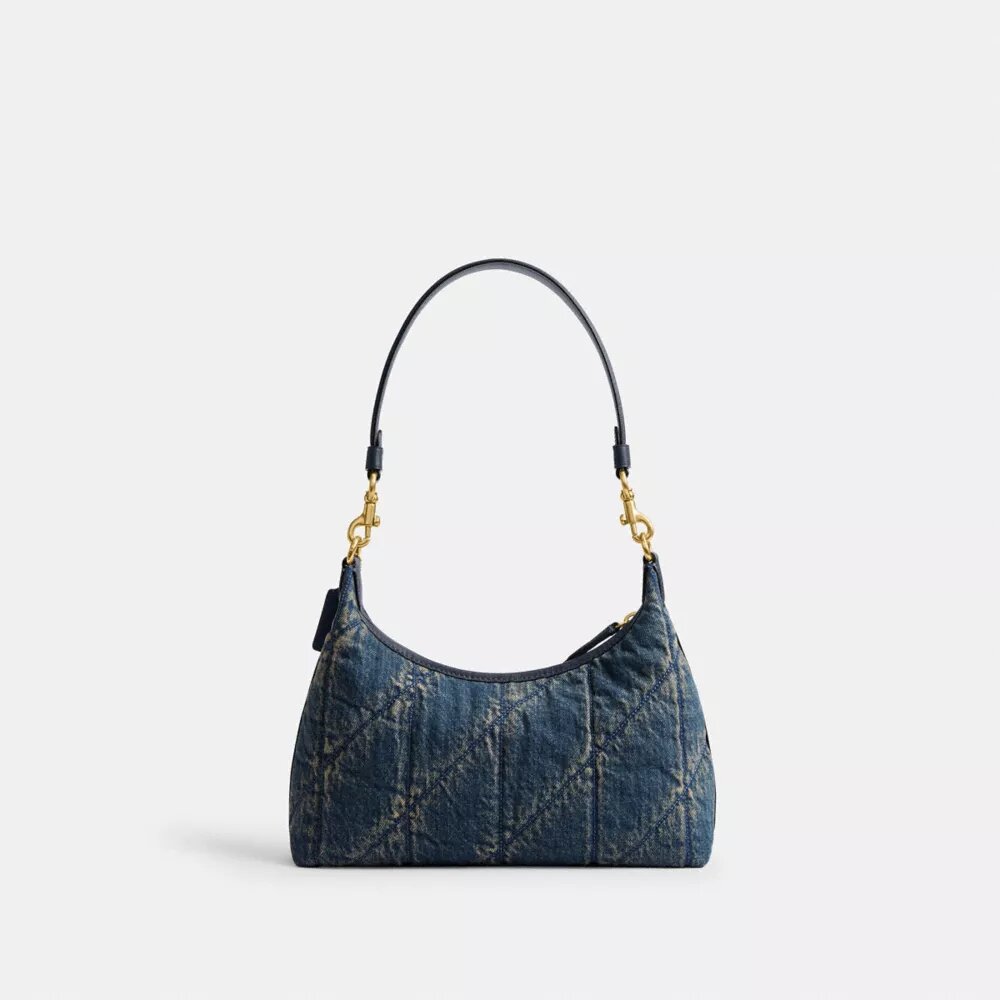 Juliet Shoulder Bag 25 in Regenerative Cotton Denim with Quilting