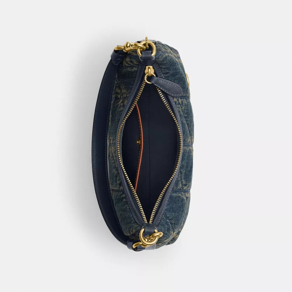 Juliet Shoulder Bag 25 in Regenerative Cotton Denim with Quilting