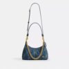 Juliet Shoulder Bag 25 in Regenerative Cotton Denim with Quilting