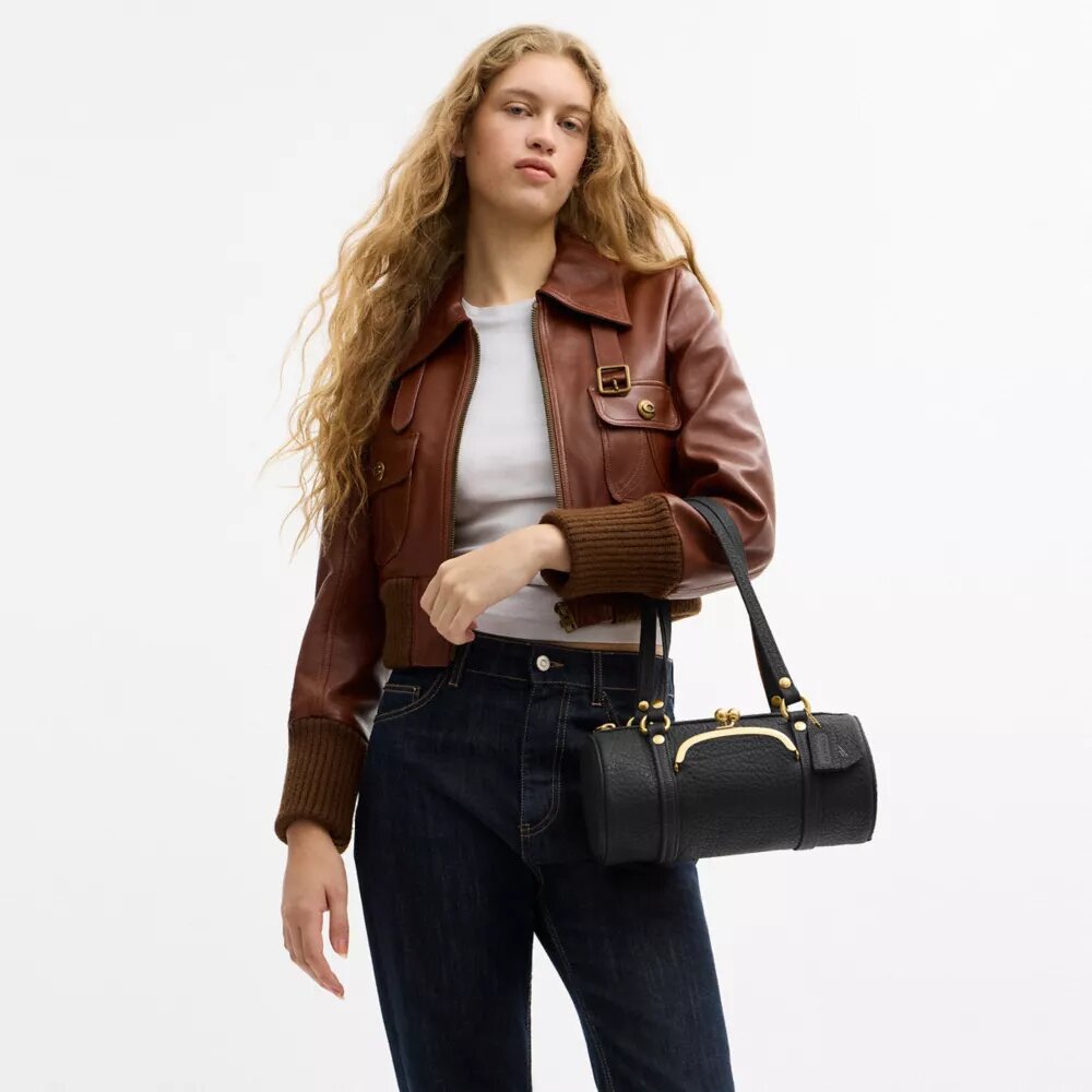 Kisslock Barrel Bag 28