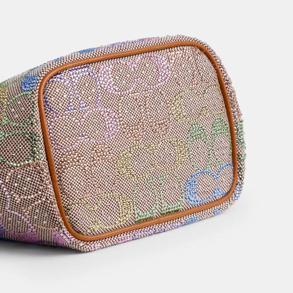 Kisslock Frame Bag 16 in Crystal Signature Jacquard