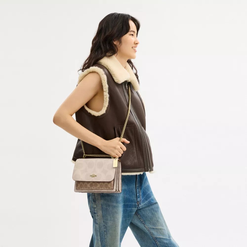 Klare Crossbody Bag in Blocked Signature Canvas
