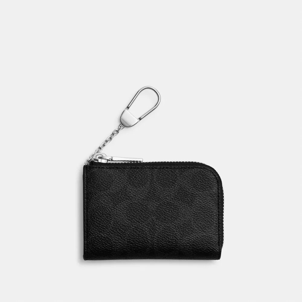 L-Zip Key Case in Signature Canvas