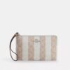 Large Corner Zip Wristlet in Signature Canvas