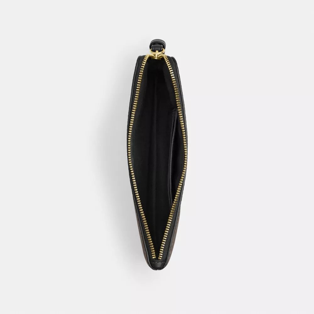 Large Corner Zip Wristlet in Signature Canvas
