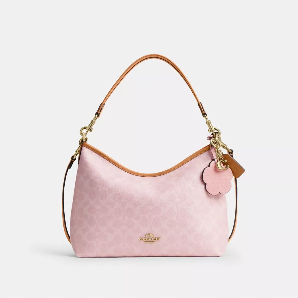 Laurel Shoulder Bag in Signature Canvas with Charms