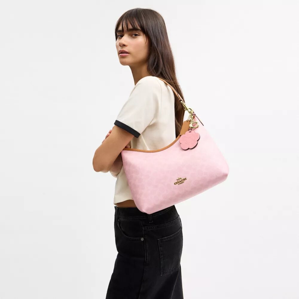 Laurel Shoulder Bag in Signature Canvas with Charms