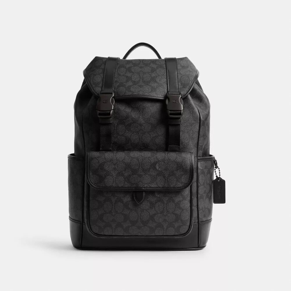 League Flap Backpack in Signature Canvas