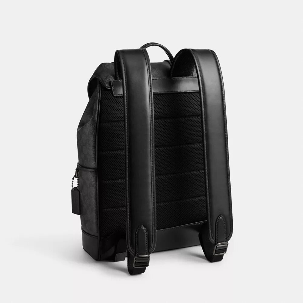League Flap Backpack in Signature Canvas