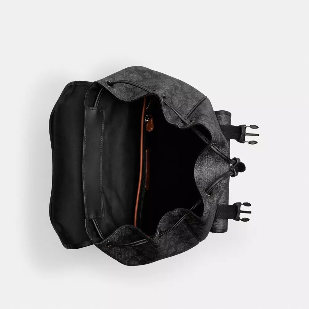 League Flap Backpack in Signature Canvas