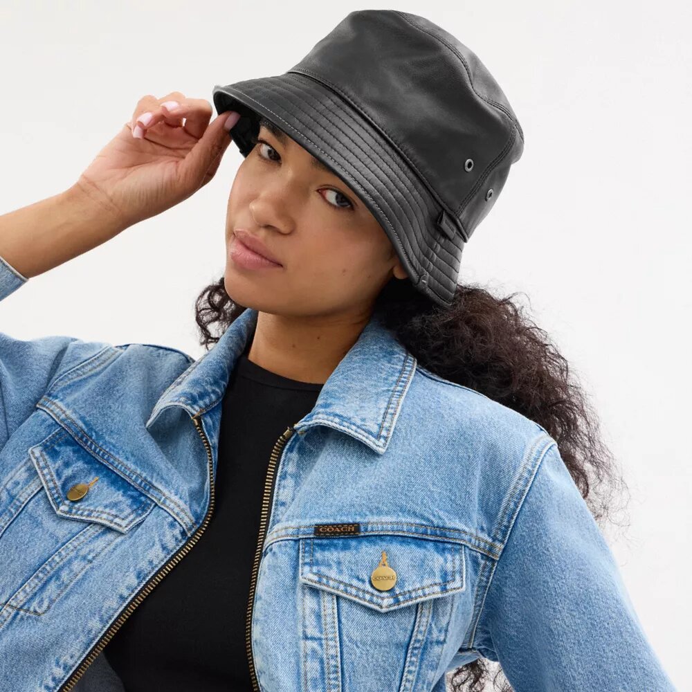 Leather Bucket Hat