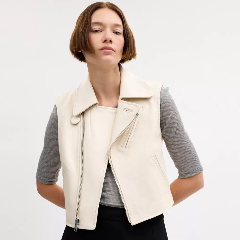 Leather Moto Vest