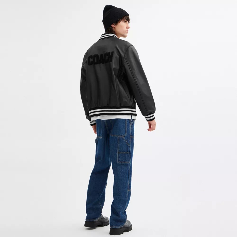 Leather Varsity Jacket