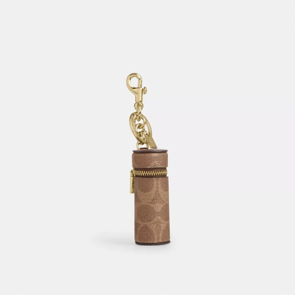 Lipstick Case Bag Charm in Signature Canvas