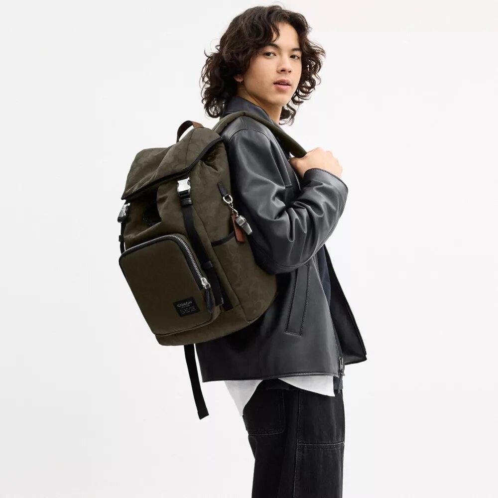 Logan Backpack in Signature Nylon